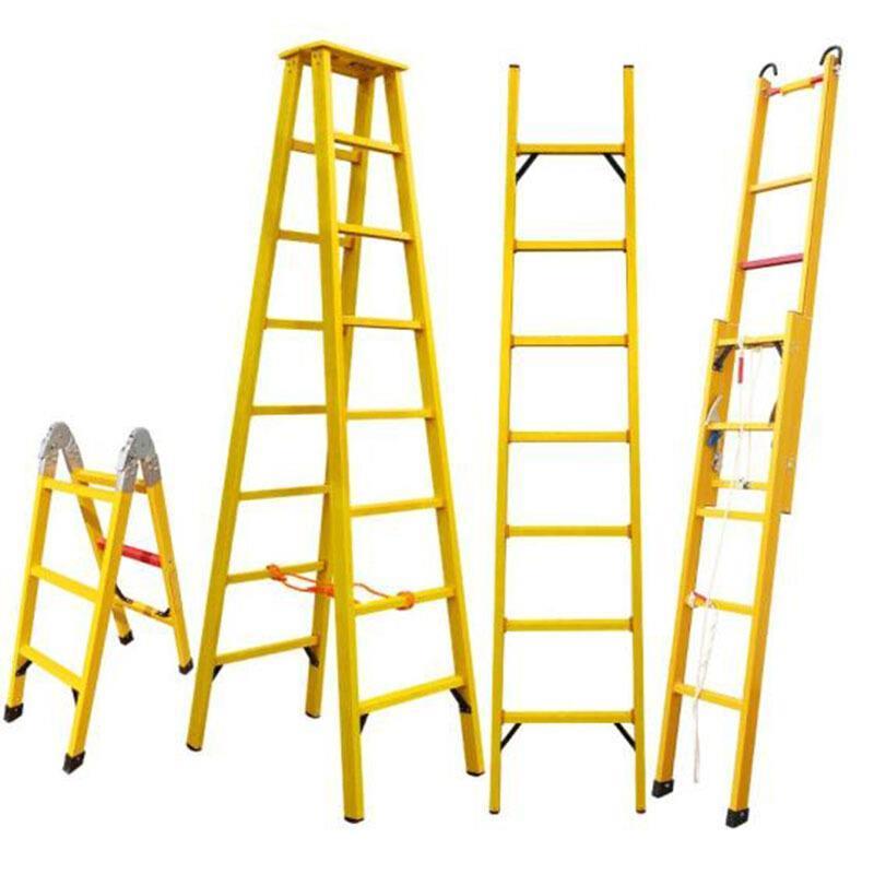 2m FRP Insulated Herringbone Ladder Foldable and Non-slip Safety Suitable for Electric Power Construction Building Families