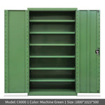 Heavy Tool Cabinet Finishing Cabinet Workshop Storage Cabinet Hardware Tools Two Door Storage Iron Cabinet With Lock Green C6000