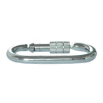 Large O-Type Safety Buckle Silver Steel Safety Lock Round Hook Lock Equipment for Rock Climbing Lifting Construction