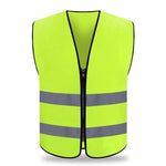 10 Pieces Reflective Vest Safety Vest Two Horizontal Fluorescent Yellow Uniform Free Size