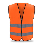 10 Pieces Reflective Vest Safety Vest Reflective Strips with Two Horizontal Orange Free Size