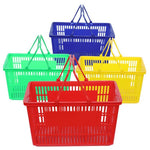6 Pieces Thickened Supermarket Shopping Basket Portable Plastic Basket Shopping Basket Turnover Basket Sorting Basket Blue Medium