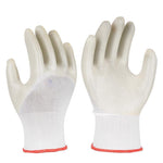 12 Pairs Of Polyethylene Dipping Adhesive Free Size Safety Gloves Palm Coated Gloves Work Protective Gloves