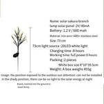 Solar Lawn Light Cherry Lamp White Light Outdoor Garden Lawn Lamps Tree Garden Lights Scenic Spot Property Ornamental Lamp