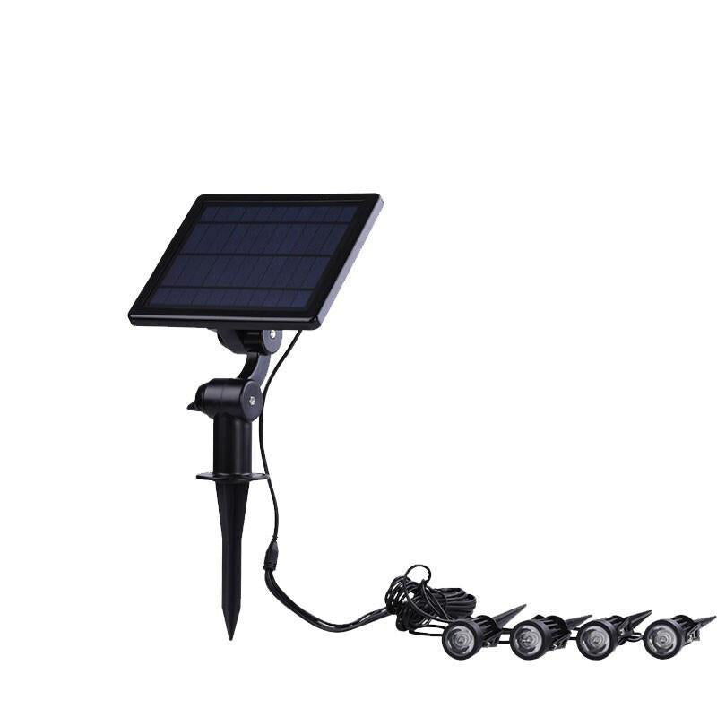 Solar Lamp, Outdoor Spotlight, Super Bright Led, Waterproof Tree Lamp, Lawn Lamp, Courtyard Lamp, Four Spotlights, Warm Light, 5 Meters Long