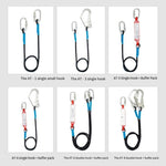 3m Safety Belt Electrician Construction Scaffolder Site Connecting Rope Safety Rope Safety Rope Limit Rope Single Hook + Buffer Bag