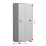 Four Door Storage Dormitory clothes Cabinet Iron Interior