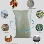 50 Pieces Moisture Proof And Waterproof Woven Bag Moving Snakeskin Express Parcel Packing Loading Cleaning Garbage 90 * 110 Gray Green