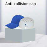 6 Pieces Anti-Collision Liner Sport Cap Workshop Cap Navy + Gray Edge