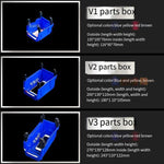 6 Pieces 276 * 139 * 128 mm Dual Purpose Combined Parts Box Back Hanging Plastic Box  Inclined Material Box Component Box Classification Box
