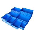 6 Pieces Plastic Turnover Box Logistics Transfer Box  Warehouse Workshop Plastic Box Transportation Storage Box   300 * 200 * 120 mm (blue)