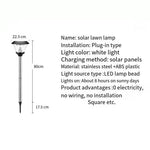 Led Solar Lawn Lamp White Light 80cm Outdoor Garden Lawn Lamp Scenic Spot Property Waterproof Street Lamp