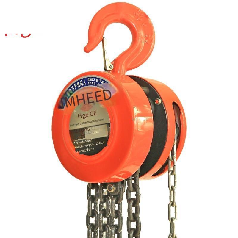 HS-Z03 Round Chain Block Lifting Equipment Implement Manganese Steel Orange 3t 6m