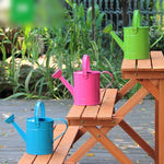 6 Pieces 1.5L Colorful Watering Pot Watering Garden Art Watering Pot Household Children's Balcony Watering Pot Watering Pot Fleshy Plant Green