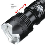 Strong Light Flashlight Rechargeable Ultra Bright Zoom Outdoor Distant Light Waterproof Portable Flashlight 7w (endurance 4 Hours)