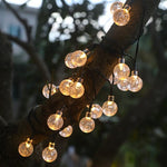Solar Lamp LED Small Color Lamp Bubble Decorative Lamp Outdoor Waterproof Courtyard Lamp Room External Tree Lamp Festival Atmosphere Lamp String Lamp