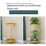 6 Pieces Flower Rack Multi-storey Indoor Living Room Nordic Light Luxury Gold Flower Pot Rack Floor Shelf Window Balcony Decoration Iron Art Simple Fleshy Green Pineapple Flower Pot Rack H9250 [51cm High]