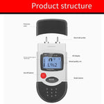 DT-120 Wood Moisture Meter 6% - 44% Cardboard Moisture Detector Wall Hygrometer Humidity + Ambient Temperature Test Function