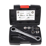 Japan Fukuoka Tool Multi Function Variable Ratchet Wrench Set Box Socket Hexagon Plate