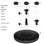 New Solar Fountain Power Storage Circular Solar Floating Fountain Power Storage Suspended Solar Water Solar Water Pump Fish Pond Fountain 2 W
