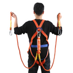 Safety Belt Full Body Five Point Aerial Safety Belt Outdoor Construction Safety Rope With Double Hook