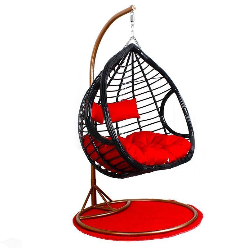 Household Indoor Rocking Chair Double Rocking Chair Hanging Orchid Hammock Balcony Rocking Chair Single White Floor Mat Promotion With Cushion