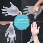 Disposable Gloves PVC Latex Rubber Gloves Wear Protection Disinfection Inspection Transparent 100 Disposable PVC Gloves 100 [Transparent]