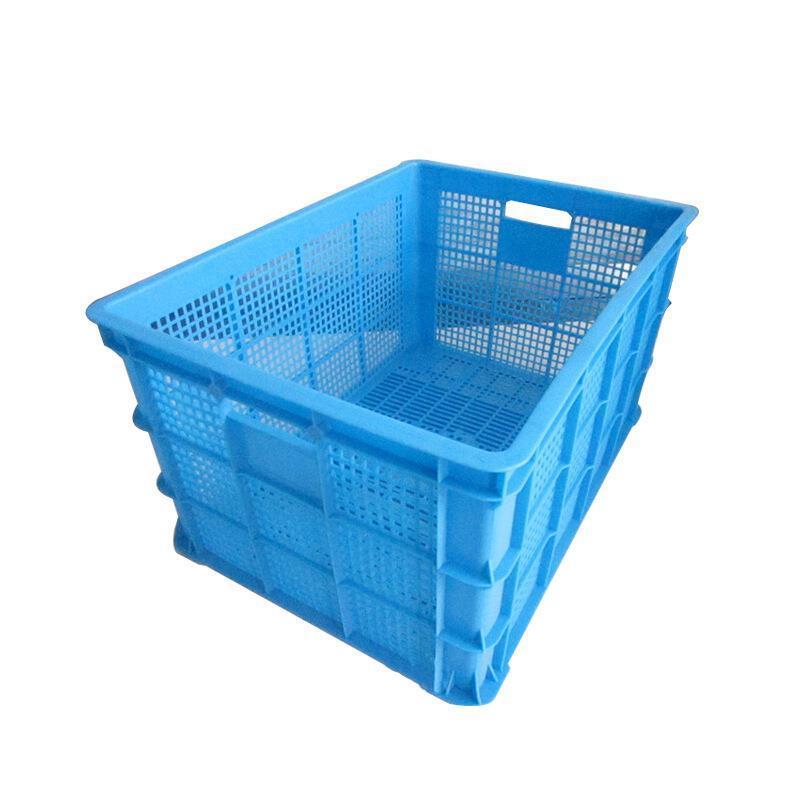 Multi Color Fall Resistant And Compression Resistant Plastic Basket Transport Turnover Basket Blue