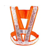 10 Pieces V-shaped Reflective Vest Night Riding Reflective Safety Suit Construction Sanitation Traffic Road Administration Reflective Vest Orange