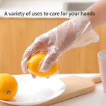 5 Boxes Disposable Gloves Thickened Plastic Transparent PE Gloves Food Grade Gloves for Kitchen (1000 Pieces In Total)