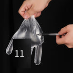 6 Pieces Thickened Disposable Gloves Food Catering Plastic Hand Film Transparent Durable Thickened 100 Pieces L