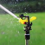 6 Pieces Horticultural Sprinkler Controllable Insertion Triangle Bracket 360 Degree Garden Lawn Sprinkler Horticultural Sprinkler Irrigation Sprinkler Equipment Ground Insertion Sprinkler + 4 Tap