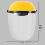 6 Pieces Anti Oil Smoke Splash Face Shield Kitchen Cover Face Mask Arc Yellow Top White Face Screen 1 Set