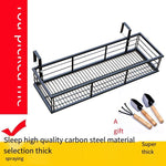 6 Pieces Balcony Flower Rack Hanging Wall Shelf European Iron Hanging Orchid Green Pineapple Fleshy Flower Rack Balcony Flower Pot Rack 30x20x12cm Special Price No Gift Railing Width: 3cm
