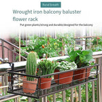 6 Pieces Balcony Flower Rack Hanging Wall Shelf European Iron Hanging Orchid Green Pineapple Fleshy Flower Rack Balcony Flower Pot Rack 30x20x12cm Special Price No Gift Railing Width: 3cm