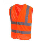 10 Pieces Safety Reflective Vest Road Construction Safety Clothes Widened 4 Reflective Strips Vest Riding Clothes Fluorescent Vest