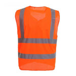 10 Pieces Safety Reflective Vest Road Construction Safety Clothes Widened 4 Reflective Strips Vest Riding Clothes Fluorescent Vest