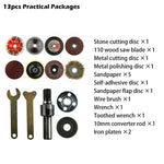 Electric Drill Variable Angle Grinder 10mm Connecting Rod Converter Kit for Cutting Grinding and Polishing