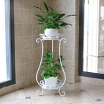 6 Pieces European Iron Flower Rack Multi Floor Balcony Indoor Living Room Flower Rack Green Luo Hanging Orchid Pot Rack White Trumpet