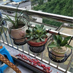 30 Pieces European Balcony Railing Flower Rack Hanging Iron Guardrail Window Sill Flower Pot Rack Meat Rack Black