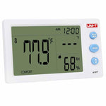 UNI-T Digital LCD Thermometer Humidity Meter Clock Hygrometer of Weather Station Tester with Alarm Clock Function A10T