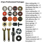 Electric Drill Variable Angle Grinder 10mm Connecting Rod Converter Kit for Cutting Grinding and Polishing