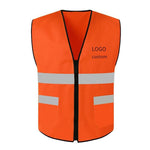 10 Pieces Orange Sanitation Vest Reflective Vest Garden Road Construction Work Clothes Construction Road Safety Clothes