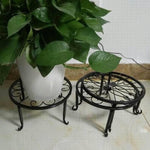 15 Pieces European Creative Floor Style Balcony Flower Rack, Simple Living Room Iron Flower Pot Rack, Single-layer Green Rose Small Flower Holder, Floor Small Flower Holder Black
