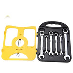 7-Piece Quick Ratchet Wrench Dual Purpose Open Ring Wrench Automatic Wrench Hardware Tool Wrench Set