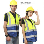 10 Pieces Reflective Vest For Construction Workers Reflective Safety Suit For Riding Running Working