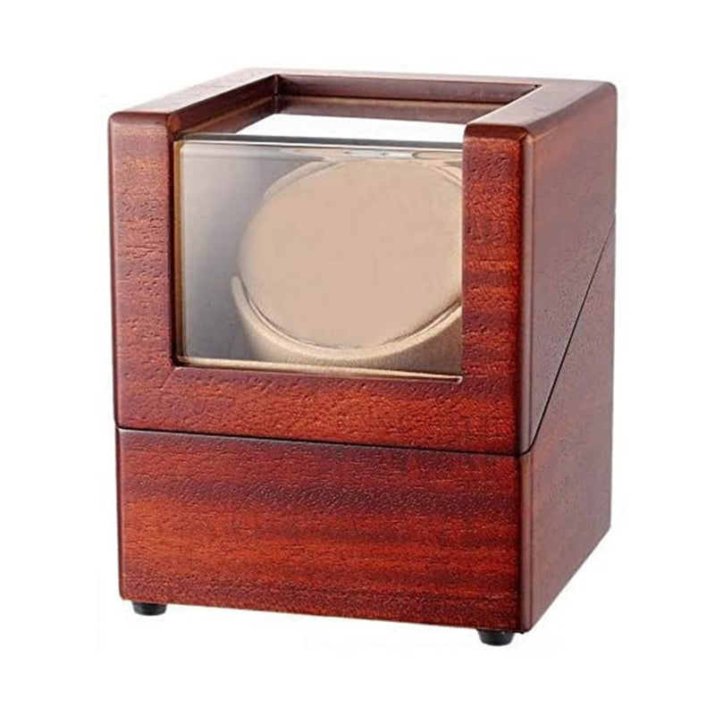 CHIYODA Automatic Single Watch Winder Handmade Wooden Watch box With Quiet Mabuchi Motor and 12 Rotation Modes