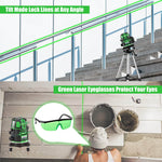 ECVV Laser level 5 Lines Green Light Professional Cross Marking Meter Self-leveling Horizontal Vertical Laser Ruler Spirit Level