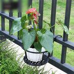10 Pieces Household Balcony Flower Rack Iron Hanging Pot Railing Multi Meat Green Pineapple Multi-storey Indoor Space Saving Black