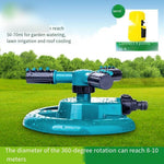 10 Pieces Landscape Gardening Automatic Rotary Sprinkler 360 Degree Irrigation Lawn Garden Watering Roof Cooling Sprinkler Independent + 1 4-point Interface